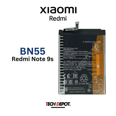 Xiaomi Redmi Note 9S Replacement Battery 5020mAh- BN55